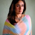 Kareena Kapoor’s pastel leheriya sari makes a strong case for lighter festive dressing